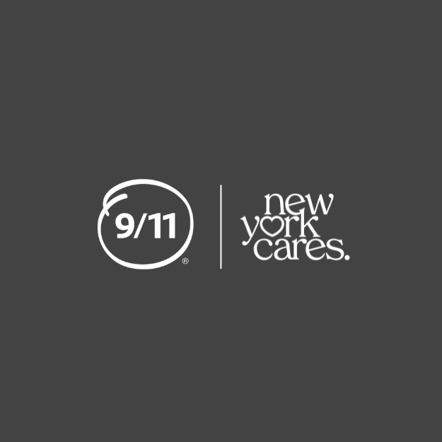 9-11 day and New York Cares logos