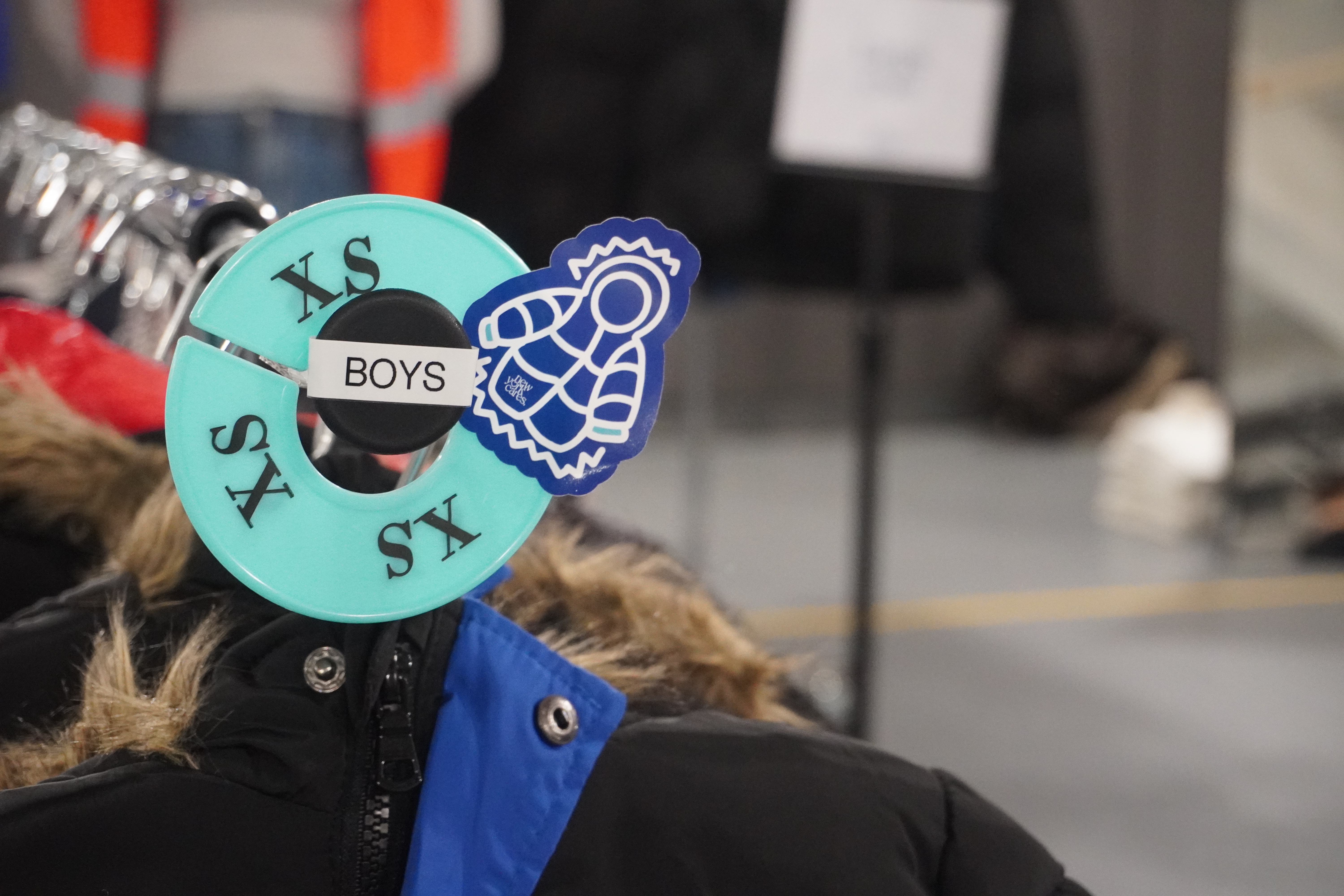 Coat Rack at Coat Drive Kickoff